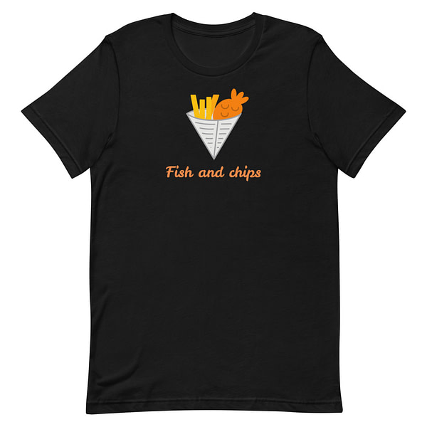 fish and chips dish t-shirt design