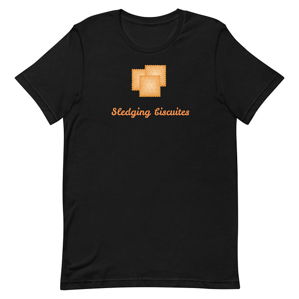 sledging biscuits dish t-shirt design